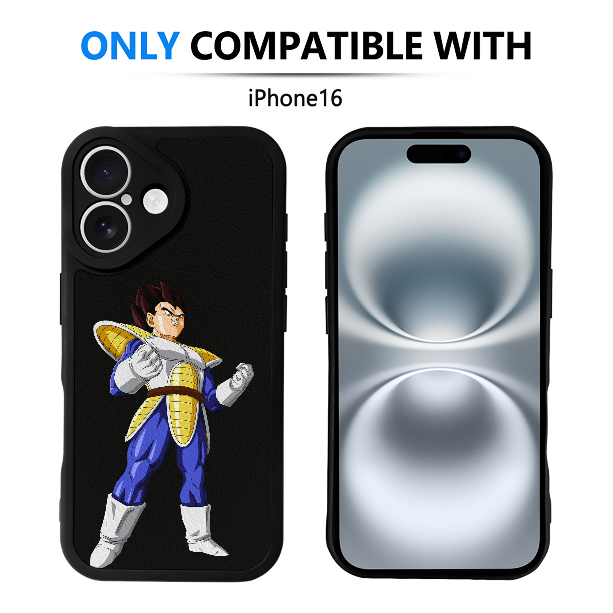 （画像用） ドラゴンボール ベジータ四世（Bejīta Yonsei）DRAGON BALL Vegeta IV 【iPhone 16シリーズ対応】シリコンスマホケース（レザー調） 材質：シリコン